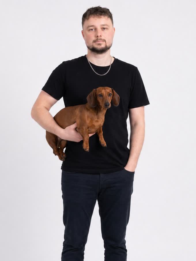 Florian Buchmann mit Dackel