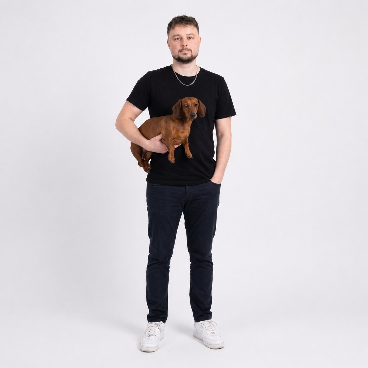 Florian mit Dackel